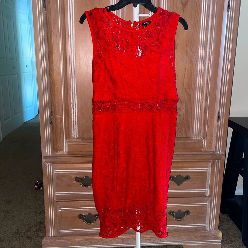 ❤️‍🔥Fire Red Lace Bodycon Dress ❤️‍🔥